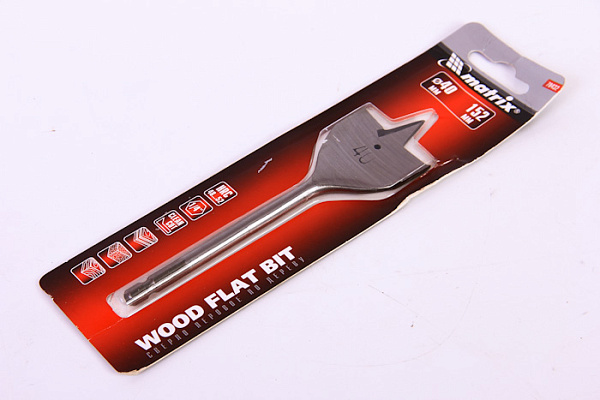 Сверло по дереву MATRIX перовое, 40 мм 6-гранный хвостовик 70432 (60/240)