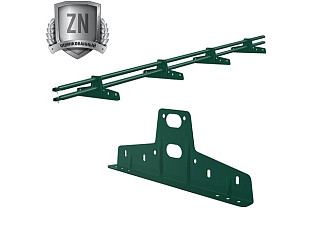 Снегодержатель для профнастила КОНТУР СТРИМ 4 опоры L-3.0 м RAL-6005 (ЗЕЛЁНЫЙ МОХ)