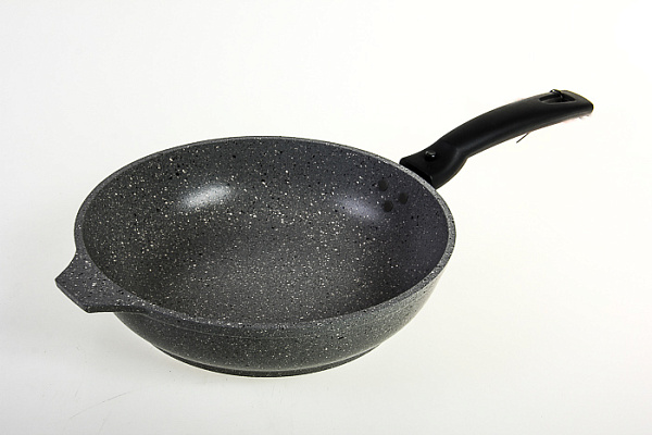 Сковорода 220/50мм.антиприг.покр.съем.руч.(светлый мрамор) г.Кукмор арт.смс222а