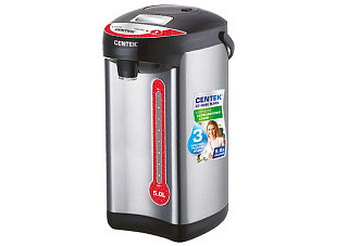 Термопот Centek CT-0082  5л, 850Вт, 3 способа подачи воды, корпус из нержавеющей стали