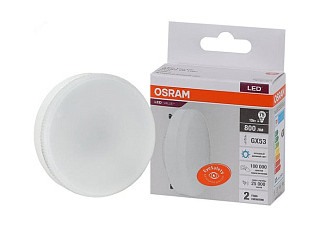 Лампа светодиодная OSRAM LED GX53 10Вт 6500К 800Лм таблетка 220В (замена 75Вт) (2125)