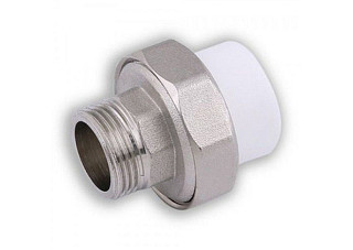 Муфта ПП разъемная НР 25х1/2" VPL БЕЛЫЙ (1/60)