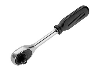 Ключ трещотка Сибртех 1/2", 45 зубьев, с быстрым сбросом, CrV, хром (14004)