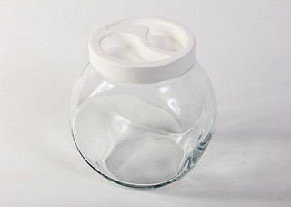 Банка для сыпучих продуктов БЕЛЛА 1,7л, с белой крышкой (43894В/43894SLB)