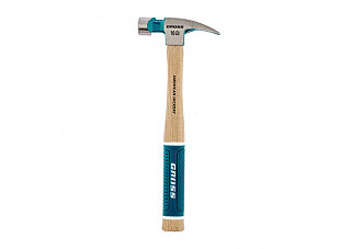 Молоток-гвоздодер GROSS,280 г, угол 75, магнит, обрезиненная рукоятка AMERICAN HICKORY (10417)