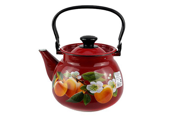 Чайник эмалированный КРАСНЫЙ 3,0л (42115-123/6)