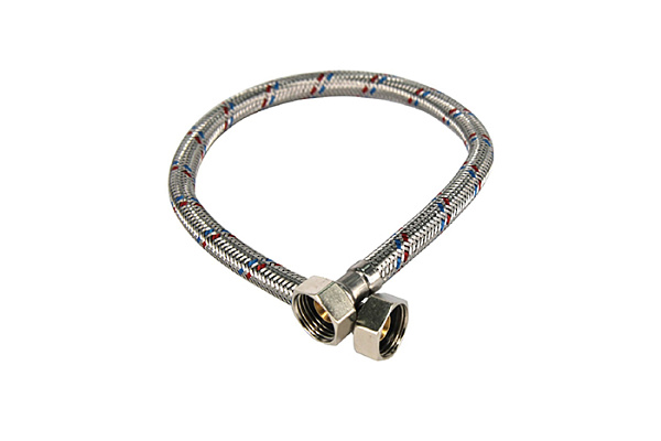 Подводка с ПВХ покрытием для воды AQUALINE ДУ15 (1/2) Г/Г 60см (100/10) (04863)