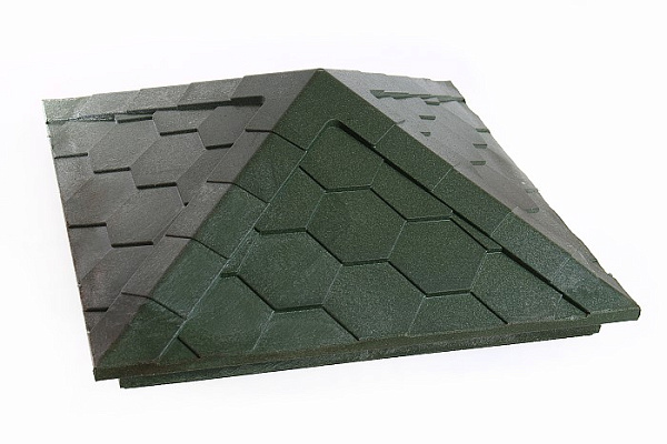 Колпак полимеркомпозитный Everest 390х390 мм (1,5 кирпича): зеленый