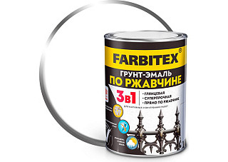 Грунт-эмаль по ржавчине 3 в1 FARBITEX белый (1,8 кг) 