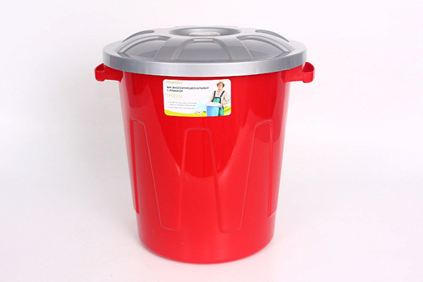 Бак пластиковый многофункциональный с крышкой 24л ГРОССО С329 (1/4)