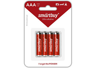 Элемент питания 03 SMARTBUY LR03/4B (4/48/480) (SBBA-3A04B)блистер/4шт. (7536)