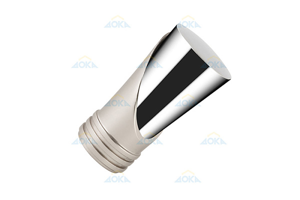 Наконечник металлический D16 Вега сатин/хром уп 2 шт