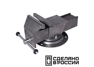Тиски слесарные поворотные Калибр  ТПСН-150ИС (150мм, стальные)