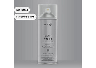 Эмаль алкидная универсальная Elcon RAL 7040 серая,глянцевая,аэрозольная (520 мл)