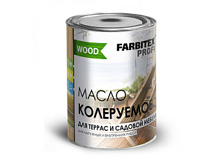 Масло колеруемое для террас и садовой мебели FARBITEX ПРОФИ WOOD красное дерево (3,0кг) 