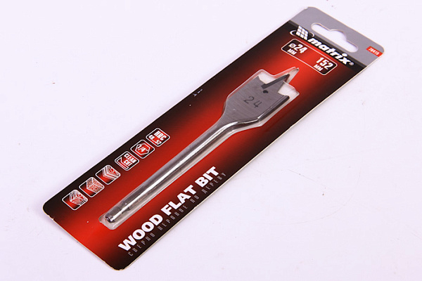 Сверло по дереву MATRIX перовое, 24 мм 6-гранный хвостовик 70415 (75/300)