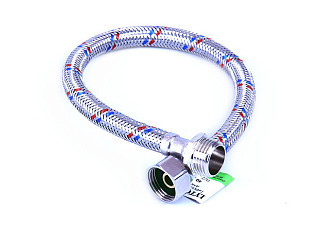 Подводка для воды AQUALINE ДУ15 (1/2") Г/Ш 200см (гайка-сталь. 50/10) (04825)