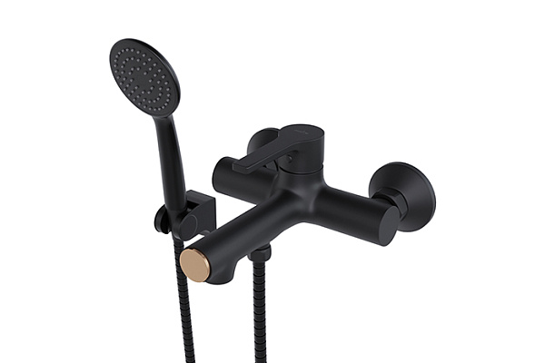 Смеситель для ванны 35k MIXLINE ML23-01 Round Black (Латунь,Длина излива18см,Картридж 35мм,ЧЕРНЫЙ)