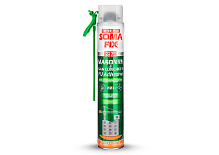Пена монтажная SOMA FIX (пена-клей для газобетона 750 мл (2 в 1)) Турция S920