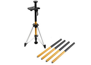 Штатив ELITECH распорная рейка, высота 3.6м, площадка, 5/8", 1/4", сумка (2210.000700)