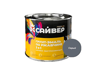 Грунт-эмаль по ржавчине ХВ 3 в 1 Сайвер серая (20,0кг)