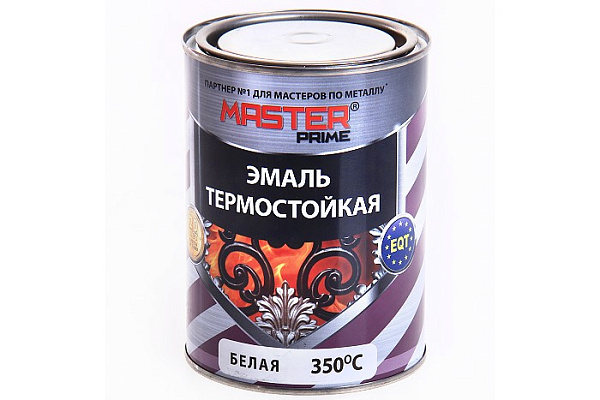Эмаль термостойкая MASTER PRIME белый (0,8кг)