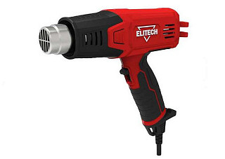 Термопистолет ELITECH ТВ 1600 (1600Вт, 250/500л/мин, 400-590гр, 0,65кг, кейс, 4 насадки)