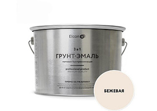 Грунт-эмаль по ржавчине Elcon 3 в1 матовая бежевая (2,0 кг)