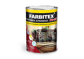 Грунтовка ГФ 021 FARBITEX красно-коричневый (20,0кг)