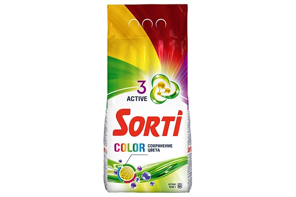 Порошок стиральный SORTI автомат колор 9кг