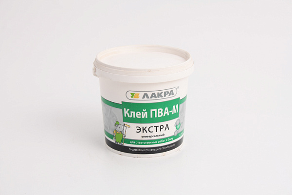 Клей ПВА М ЛАКРА Экстра универсальный (0,9кг)