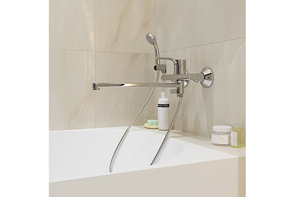 Смеситель для ванны и раковины 35k MIXLINE ML40-02 Flat (Латунь, Картридж 35мм)