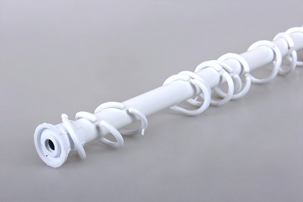 Карниз телескопический для ванной комнаты AQUA-PRIME 110-210см белый (1/30)