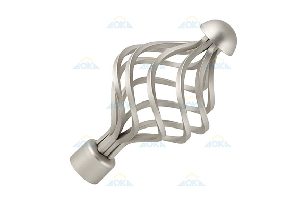 Наконечник металлический D25 Ажур 245 сатин уп 2 шт