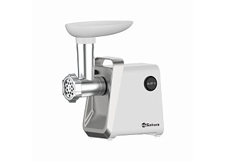 Мясорубка электрическая SAKURA SA-6431W 1600Вт, реверс + комплект нас.