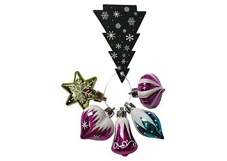 Набор елочных украшений Волшебная страна Ассорти (5шт), размер: 5см арт.007444