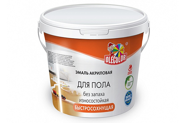 Эмаль акриловая для пола OLECOLOR золотистый (1,0кг)