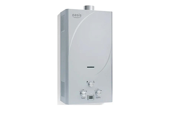 Водонагреватель газовый проточный OASIS Standart Стальной РN/OR24S(24кВт/12л.мин,медь,дымоход ДУ110)