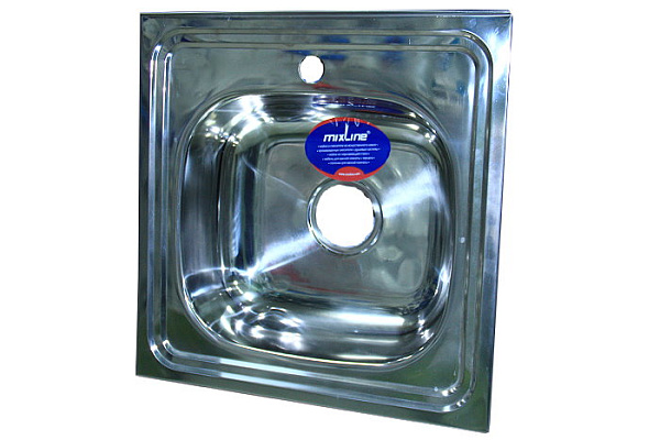 Мойка нерж 500х500х160мм т.0,6 бол.сиф. (+сифон, Без Гофры) 