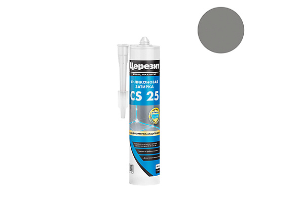 Затирка для швов ЦЕРЕЗИТ CS25 силиконовая антрацит 280мл 3001255