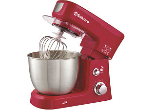 Миксер электрический SAKURA SA-6327W планетарный с чашей, 6 скор.,1000Вт, 3,5л