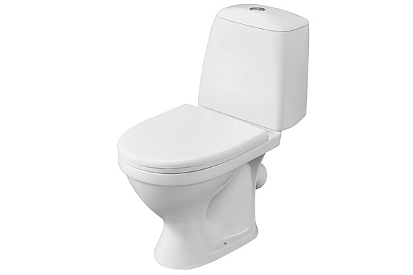 Унитаз-компакт Santeri Соната (белый, косой выпуск, нижняя подводка, 1 режим, 1.P201.2.S00.00B.F)