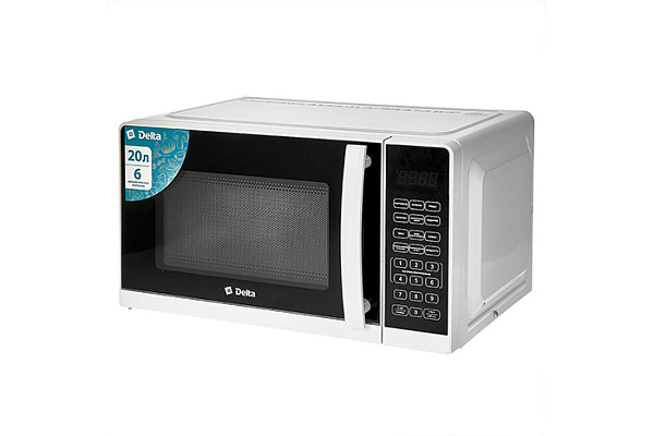 Микроволновая печь DELTA DL-89L20  белый: 700 Вт,20л  LED-дисплей, 6 авто программ