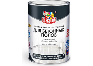 Эмаль для бетонных полов алкидно-уретановая OLECOLOR серый (2,7кг) 