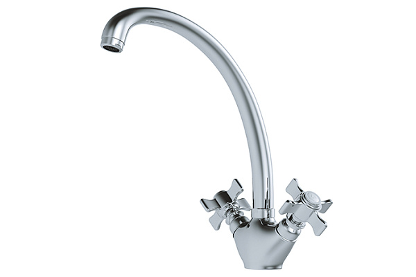 Смеситель для кухни MIXLINE ML30-031 Classic (Латунь,Длина излива 21,см,Кран-букса 1/2")