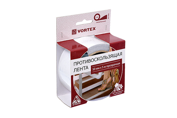 Противоскользящая лента VORTEX прозрачная 50мм х 5м 24169 (1/48)