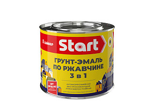Грунт-эмаль по ржавчине 3 в 1 СТАРТ черная (0,8кг)