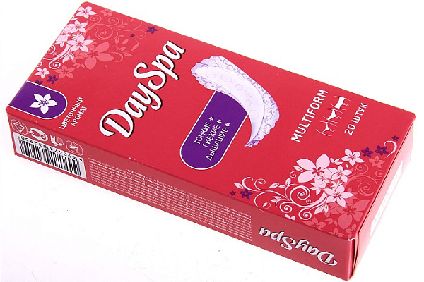 Прокладки ежедневные DAY SPA multiform цветочный аромат женские гигиенические 20шт (950) (707)