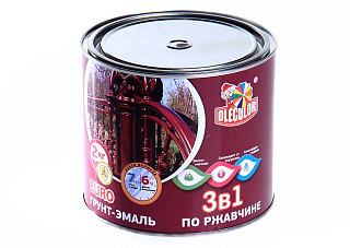 Грунт-эмаль по ржавчине OLECOLOR коричневый 8017 (2,0кг) 