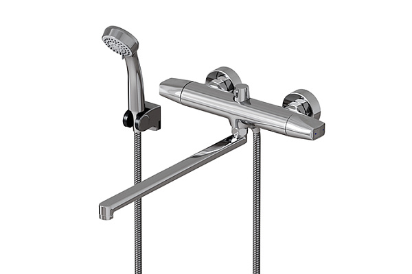 Смеситель для ванны и раковины MIXLINE ML39-02 Organic (Латунь,Длина излива 38см,Кран-букса 1/2")